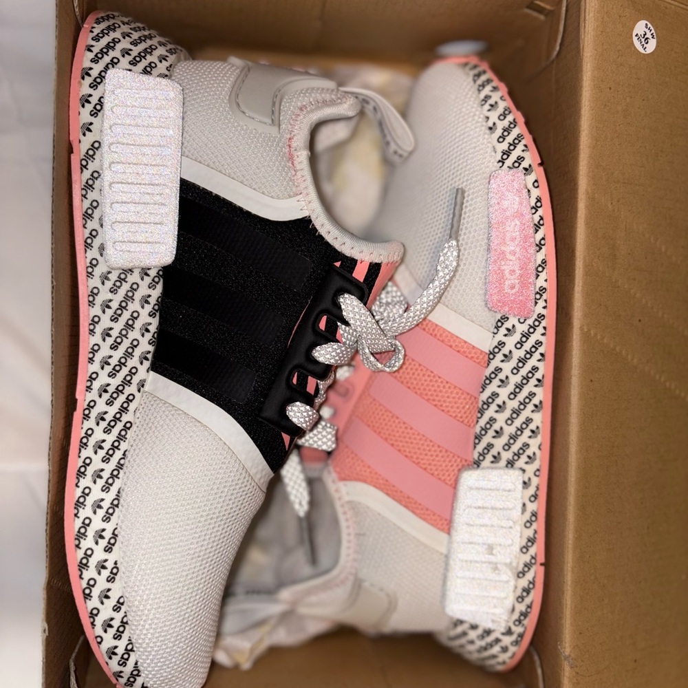 Adidas Kids' Sneakers in Pink, Black, and White